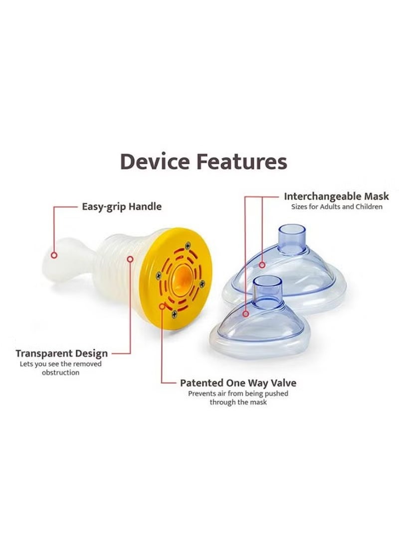 XiuWoo - Portable Suction Rescue Device, First Aid Kit for Kids and Adults, Portable Airway Suction Device for Children and Adults with Two Size Masks - Image 1