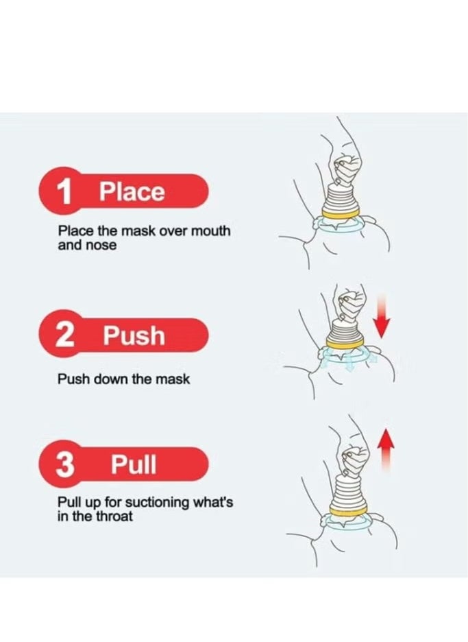 XiuWoo - Portable Suction Rescue Device, First Aid Kit for Kids and Adults, Portable Airway Suction Device for Children and Adults with Two Size Masks - Image 1