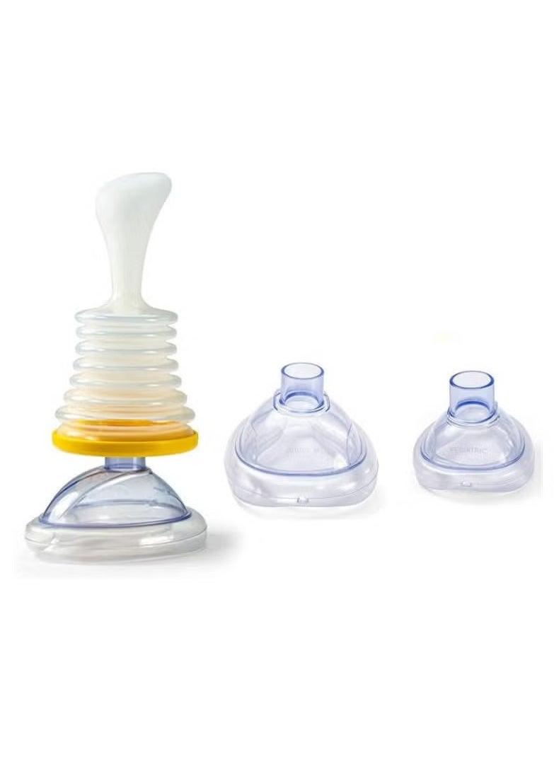 XiuWoo - Portable Suction Rescue Device, First Aid Kit for Kids and Adults, Portable Airway Suction Device for Children and Adults with Two Size Masks - Image 1
