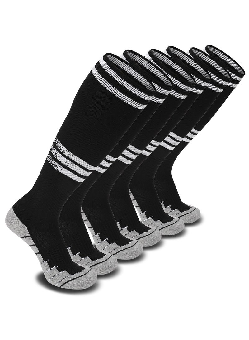 SKY WING Mens Baseball Socks Football Softball Knee High Sock Unisex Athletic Soccer Socks  1/2/3/4 Pairs for Youth Adult  Men and Women - Image 1