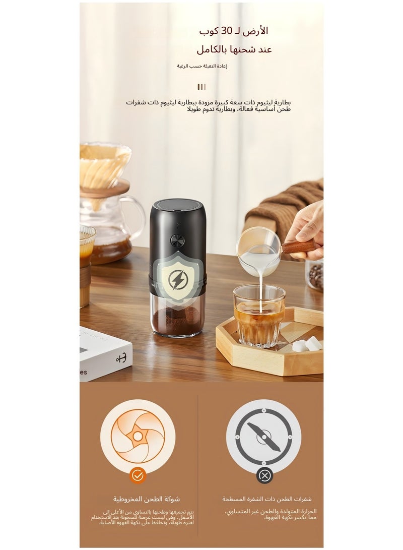 Portable Coffee Grinder with Smart Auto-Stop Sensor – Quiet Copper Motor – 40 Coarseness Levels – Giant Battery – Practical Gift - Image 5
