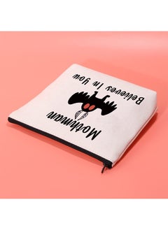JXGZSO Novelty Mothman Makeup Bag Mothman Believes In You Mothman with Bright Red Eye Gift For Mothman Lover (Mothman)  - Image 2