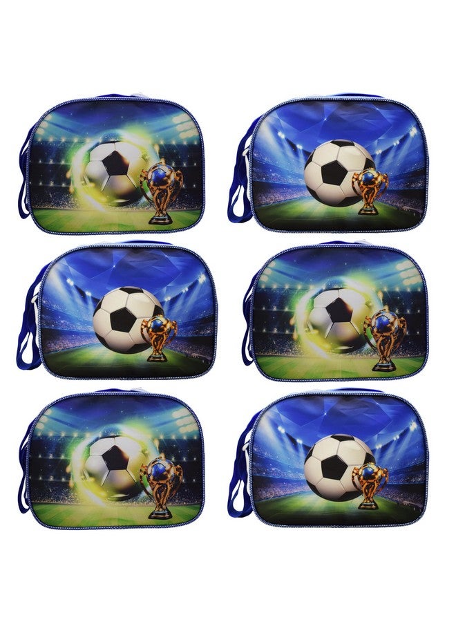 Asera حقيبة سلاينغ هدايا عيد الميلاد من أسييرا مصنوعة من البولي قطن / حقيبة نزهة بتصميم كرتوني للأطفال (مجموعة كرة القدم من 6 قطع)، متعددة الألوان - Image 1