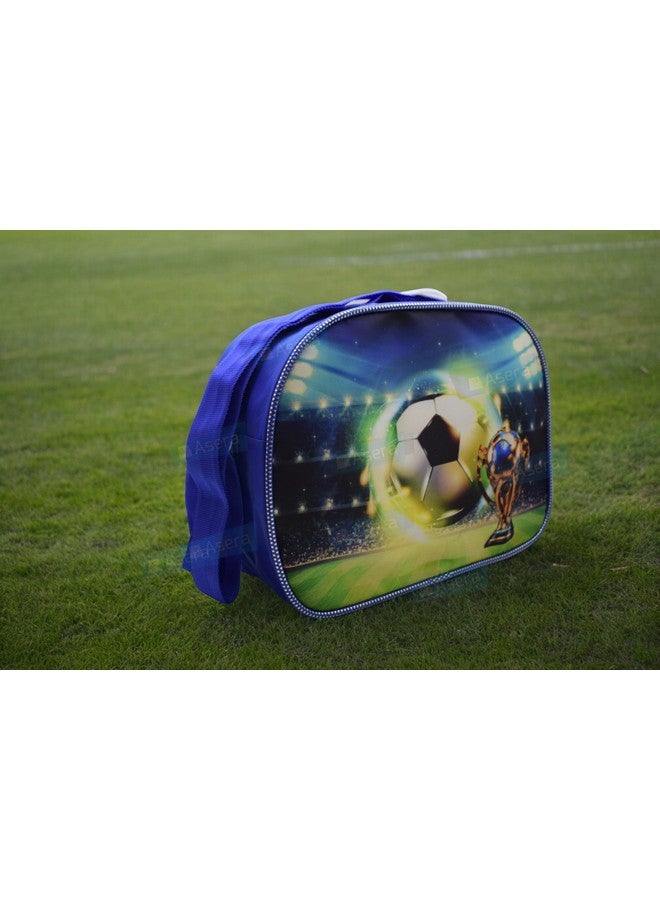 Asera حقيبة سلاينغ هدايا عيد الميلاد من أسييرا مصنوعة من البولي قطن / حقيبة نزهة بتصميم كرتوني للأطفال (مجموعة كرة القدم من 6 قطع)، متعددة الألوان - Image 3