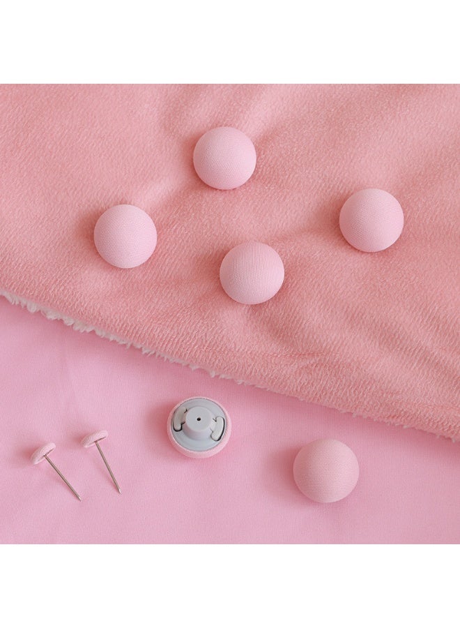 وينر 10 قطع من مشابك اللحاف، دبوس غطاء اللحاف المضاد للانزلاق، مشابك اللحاف لتثبيت اللحاف بالداخل، مثبتات اللحاف، ملحقات الفراش، أزرار كبس اللحاف للستائر واللحاف والوسائد والبطانيات (أبيض ووردي) - Image 2