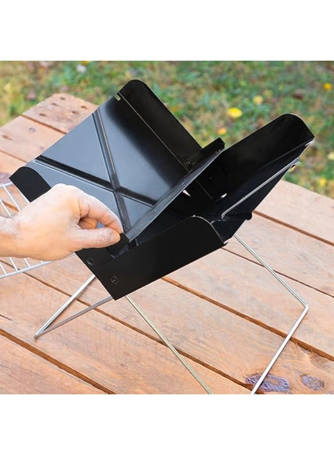 Portable Folding Mini Charcoal Grill Easy to Carry Easy to Clean Strong and Durable Stainless Steel size 31 * 26 * 30