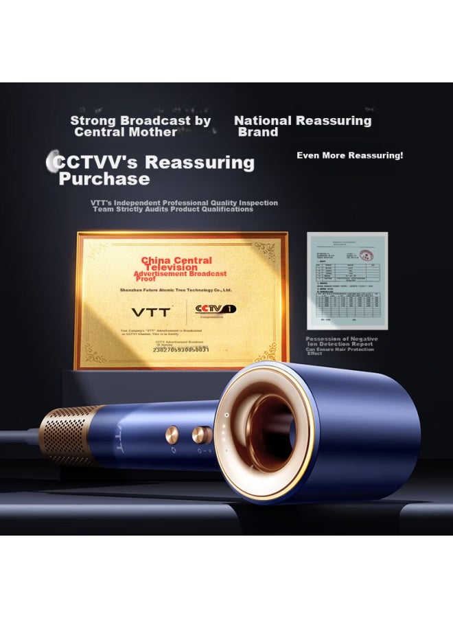 Vtt High-speed Hair Dryer, Home Use, High Power, Negative Ion, Hair Care, Strong Airflow, Quick-drying, Hair-friendly, Low Noise, Portable, Styling, Professional Hair Dryer, Gift - Image 1