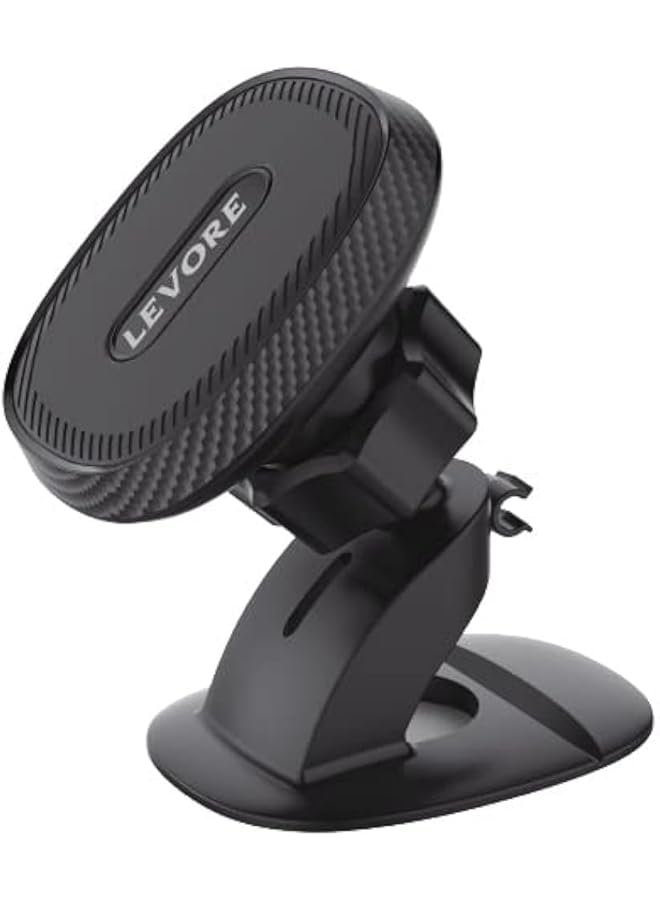 LEVORE Universal Magnetic Phone Holder For Windshield And Dashboar|Black - Image 1