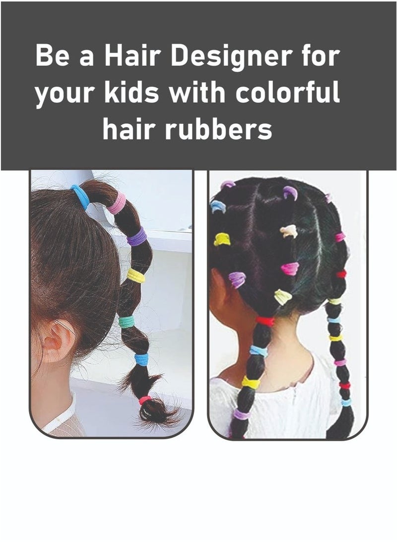 GlamKit 100pcs Thick Cotton Hair Ties, Girls Hair Bands Elastic Hair Bands Hair Accessories 100pcs Multicolor - Image 3