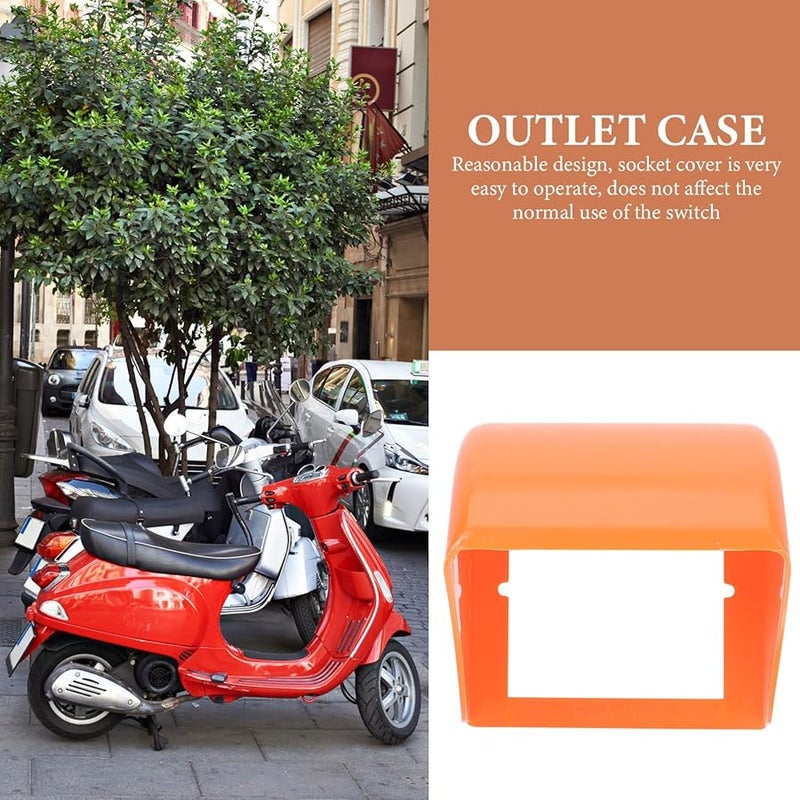 4 قطع صندوق غطاء مخرج كهربائي خارجي مقاوم للمطر واقي جدار بلاستيكي للمفاتيح - Image 5