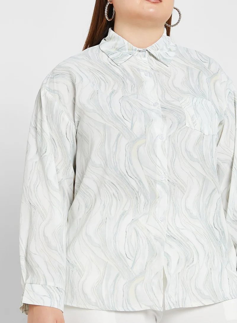 Ella Plus Marble Print Shirt