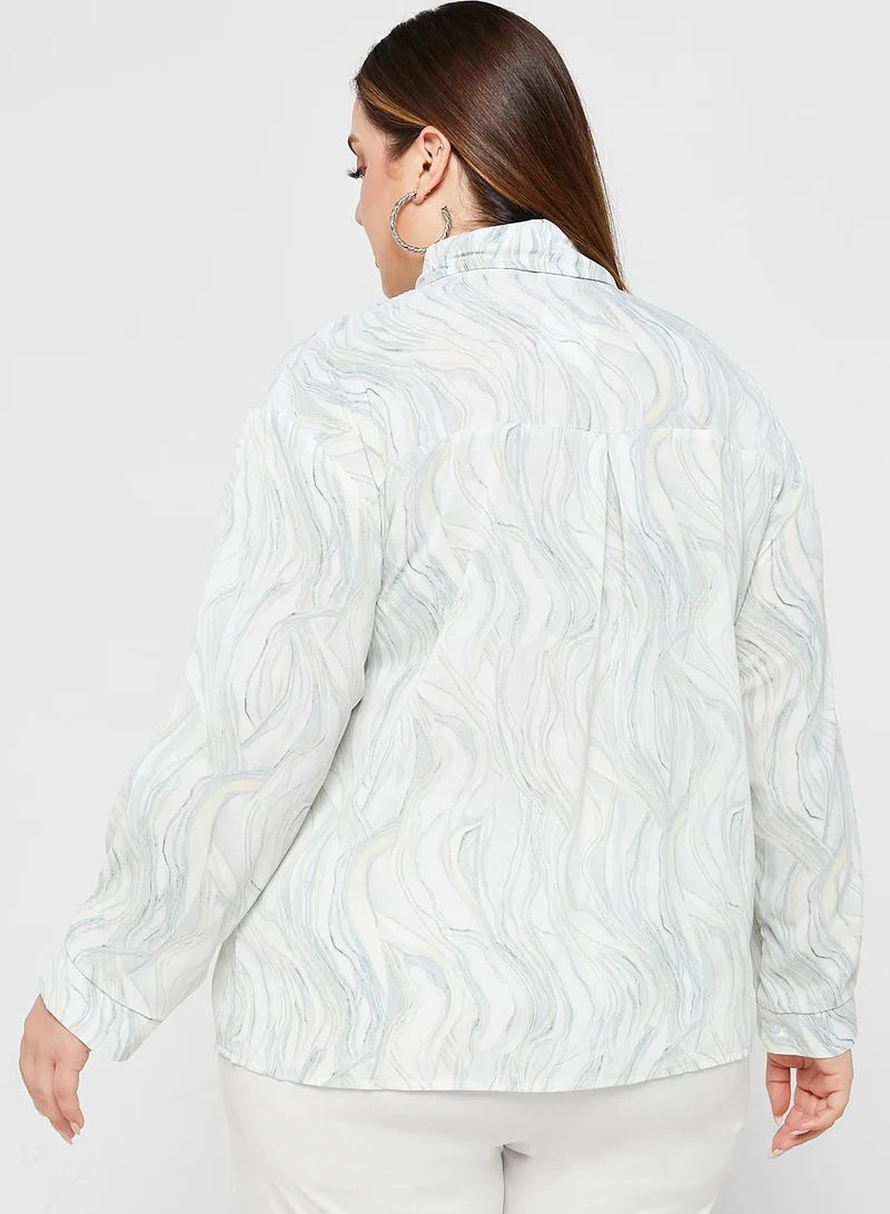 Ella Plus Marble Print Shirt