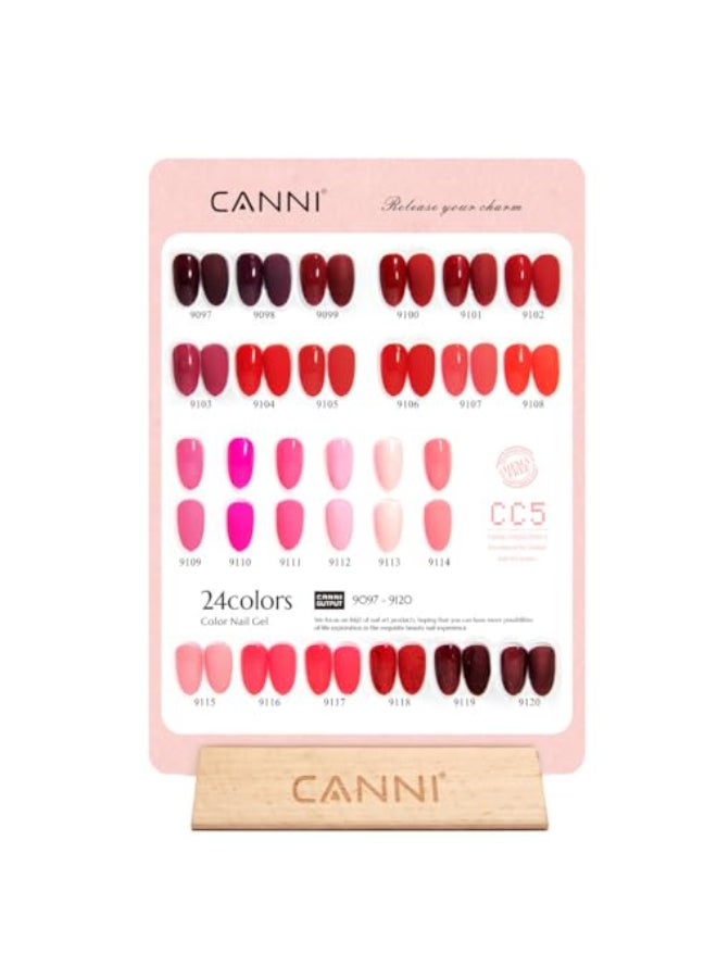 CANNI 30Pcs 9ML Hemafree Gel Nail Polish SetDark Red Hot Pink Purple Brown Burgundy Red Jelly Gel Polish Kit Soak Off LED Nail Polish Set Nail Art Starter Manicure Salon DIY at Home - Image 3