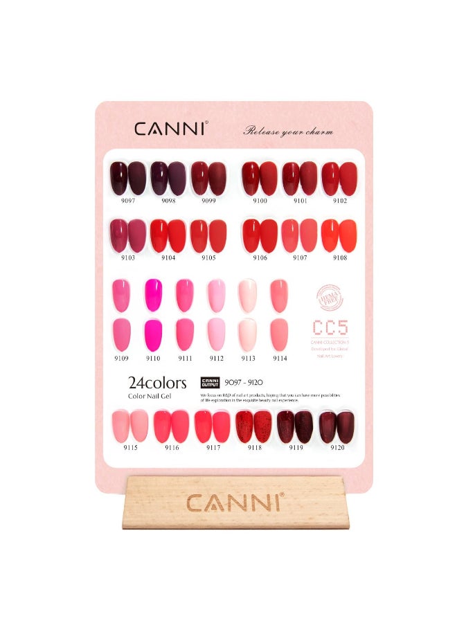 CANNI 30Pcs 9ML Hemafree Gel Nail Polish SetDark Red Hot Pink Purple Brown Burgundy Red Jelly Gel Polish Kit Soak Off LED Nail Polish Set Nail Art Starter Manicure Salon DIY at Home - Image 4