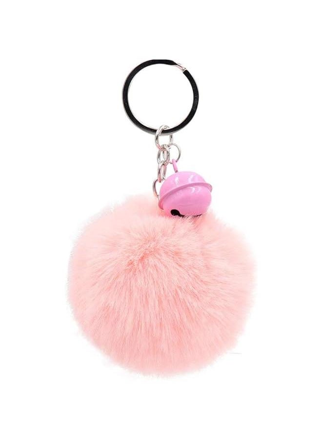 key chain women pom pom keychain fluffy keychain puff ball keychain fur ball keychain purse keychain keychain puff balls fuzzy keychain fluff ball keychain pompom key chains womens key (bell06)