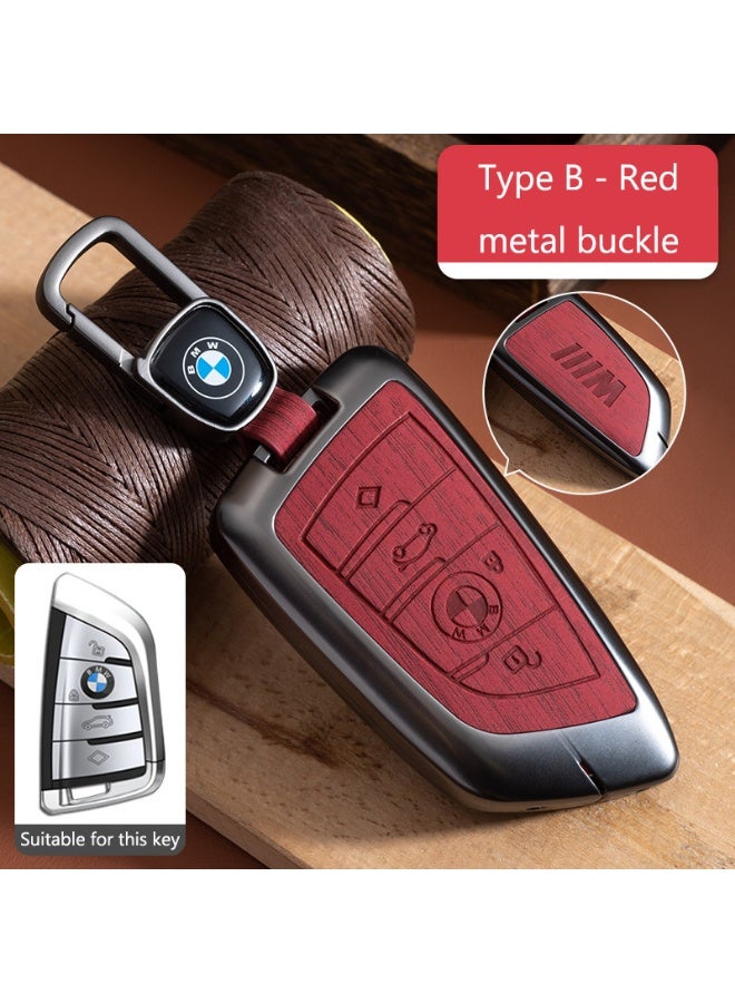 BMW High end car key protection cover is suitable for BMW 3 Series, 5 Series, and 1 Series, x1，x2，x3，x4，x5，x6，x7， Metal keychain, BMW LCD screen key protection case, car key shell case - Image 1