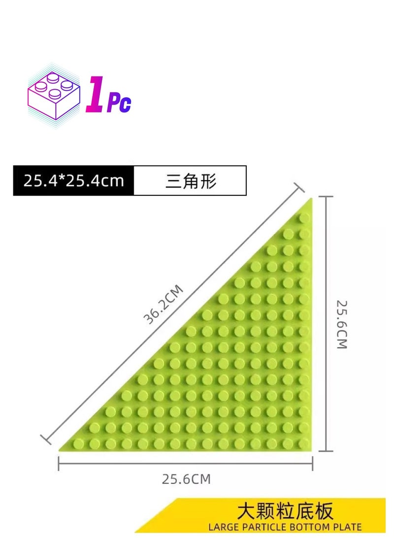 24x24 Large Particle Road Baseplate Compatible with Lego Triangle base plate fruit green 1 piece