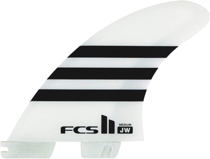 FCS مجموعة زعانف FCS II JW PC Thruster باللونين الأسود والأبيض متوسطة الحجم - Image 1