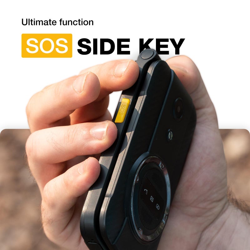 AGM هاتف AGM M8 القابل للطي المتين، هاتف خلوي أساسي 4G LTE، هواتف محمولة بسيطة، مقاوم للماء/مضاد للسقوط، مفتاح جانبي SOS، اتصال سريع، مكبر صوت قوي 104 ديسيبل، لوحة مفاتيح/خطوط كبيرة، شريحتين SIM، مخصص فقط لـ T-Mobile - Image 3