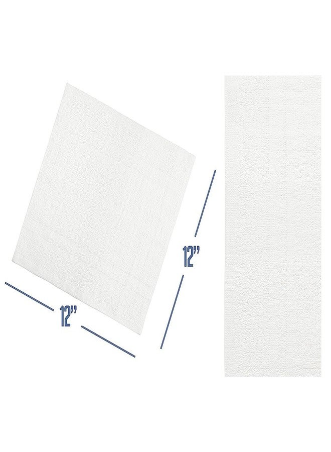 TOALLA 100% Cotton Washcloths - 100 Pack Soft Washcloths for Face & Body - Highly Absorbent - 12 x 12 in - White - Image 3