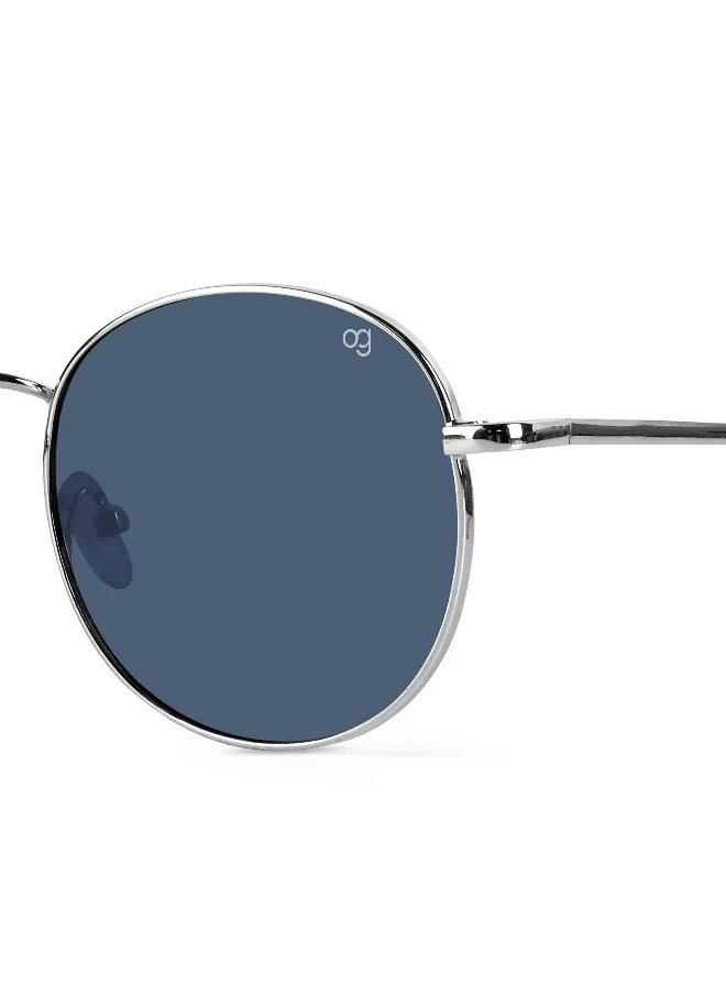 Woggles UV- Protected Blue Round Sunglasses