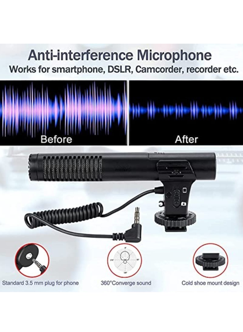 ELTRAZONE - Vlogging Kit Smartphone Vlogging Video Kit with Microphone Tripod LED Light Wireless Remote Phone Holder Phone Stands Smartphone Video Microphone Rig Kit  for YouTube TIK Tok Filming Vlogging - Image 1
