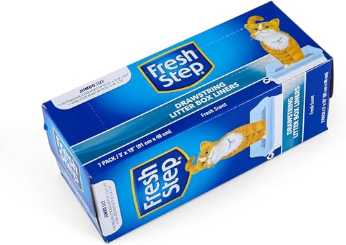 Fresh Step Drawstring Cat Litter Box Liners, Scented, Jumbo Size, 36" x 19" - 7 Count Per Box, 2 Boxes, Kitty Litter Bags, Cat Litter Liners for All Cats to Keep Your Home Clean - Image 4
