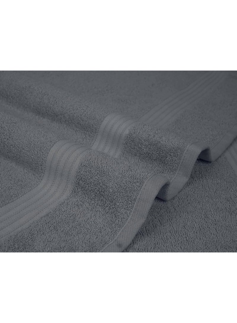 Amber Home Bath Towel Set (4 Pack, 70 X 140 cm) - 600 GSM 100% Combed Cotton Quick Drying Highly Absorbent Thick Bathroom Towels - Soft Hotel Quality for Bath and Spa, Grey - Image 2