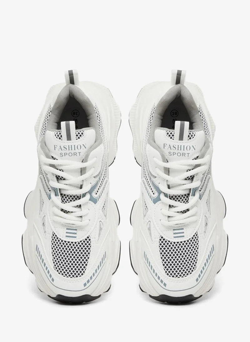 Styli Active  Chunky Sole Lace Up Sneaker for Women | Best Price UAE