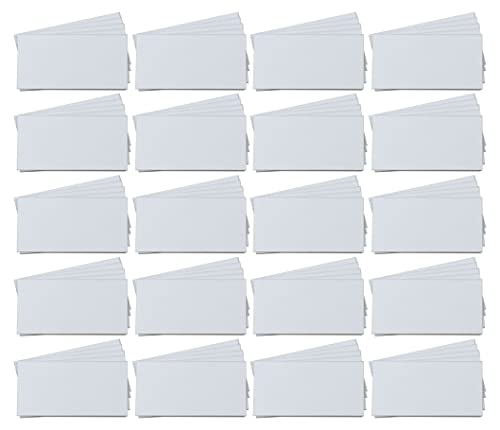 Magna Visual 1 x 2 White PreCut Write On Wipe Off Magnetic Strips 100 Pack