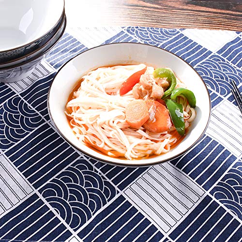 Cerficer 7.5 Inch Asian Ramen Bowls Japanese Noodle Bowls for Ramen Cereal Soup Pho Udon Noodles Deep Noodle Serving Bowls Set of 2 - Image 3