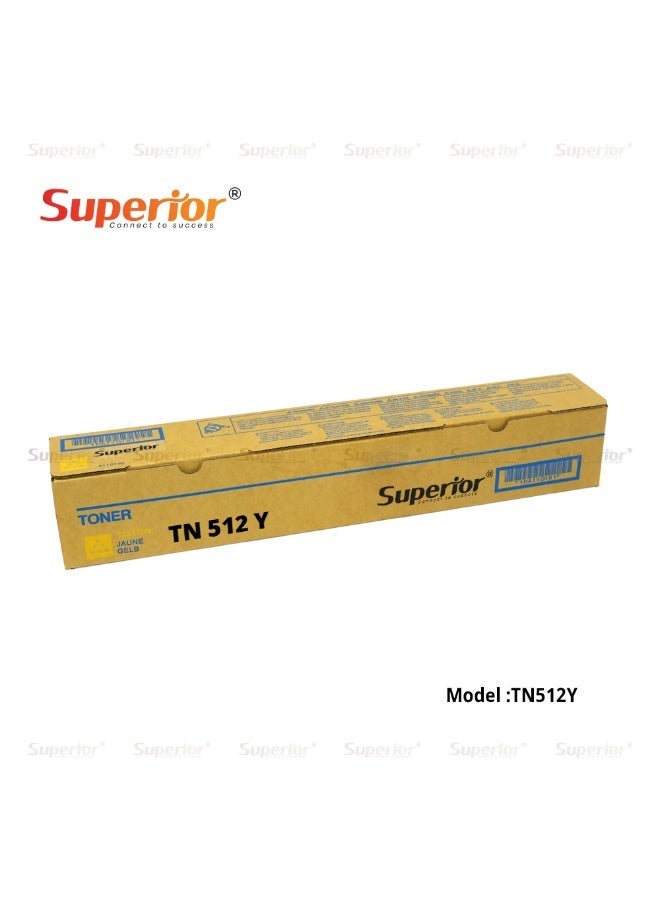 SOS Superior Superior TN-512Y Yellow Compatible Toner Cartridge – For Konica Minolta Bizhub C258 / C308 / C368 / C454 / C454e / C554 / C554e - Image 4