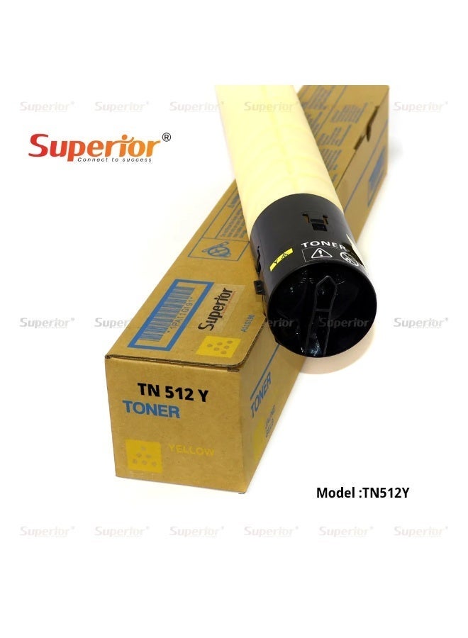 SOS Superior Superior TN-512Y Yellow Compatible Toner Cartridge – For Konica Minolta Bizhub C258 / C308 / C368 / C454 / C454e / C554 / C554e - Image 3