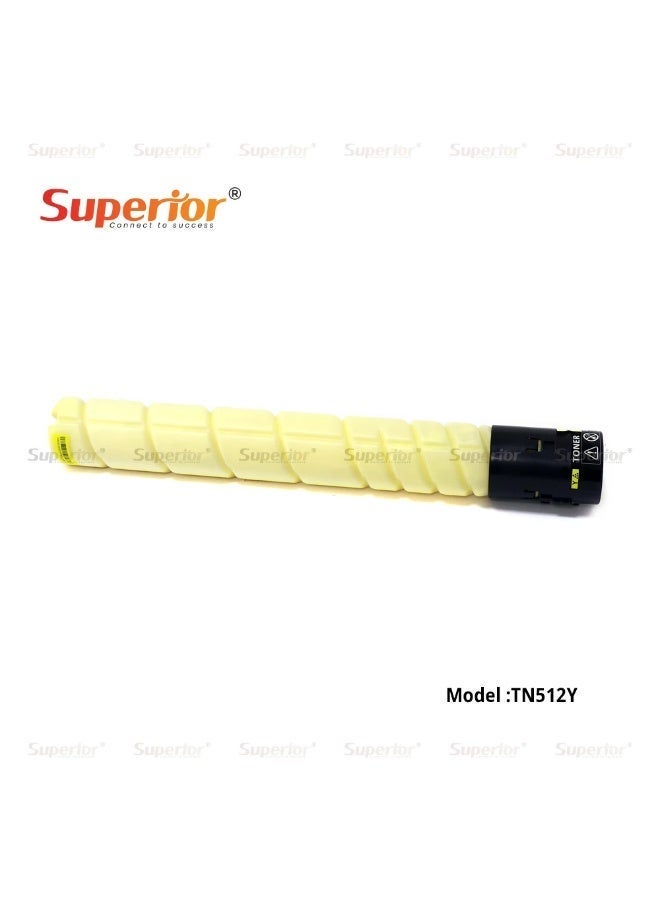 SOS Superior Superior TN-512Y Yellow Compatible Toner Cartridge – For Konica Minolta Bizhub C258 / C308 / C368 / C454 / C454e / C554 / C554e - Image 2