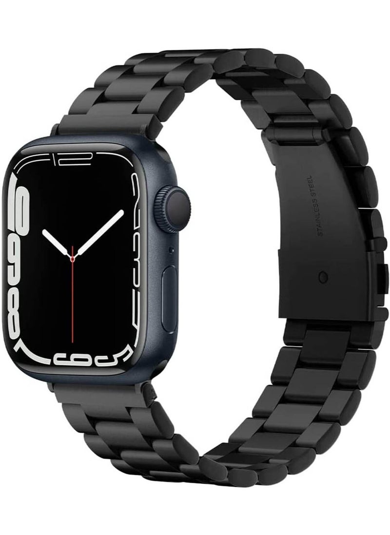 Spigen - Modern Fit for Apple Watch Ultra 49mm, Series 8/7 (45mm), Series 6/SE2/SE/5/4 (44mm) and Series 3/2/1 (42mm) Band - Black - Image 1