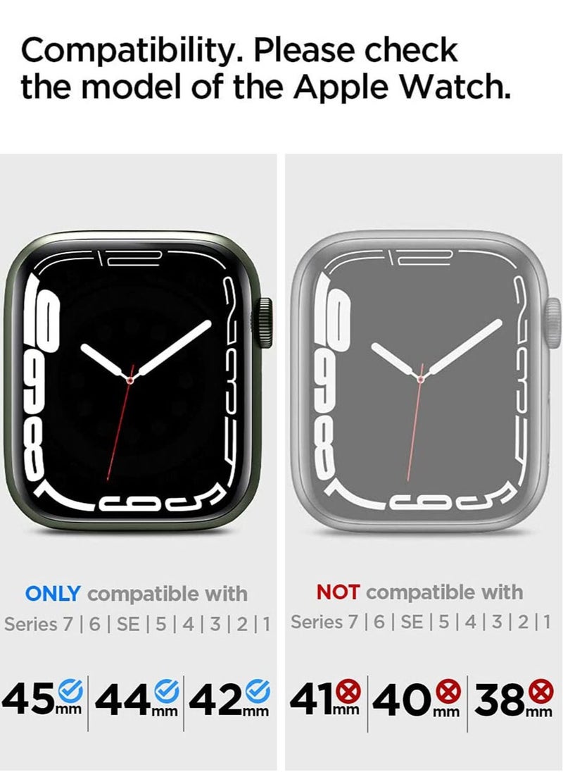 Spigen - Modern Fit for Apple Watch Ultra 49mm, Series 8/7 (45mm), Series 6/SE2/SE/5/4 (44mm) and Series 3/2/1 (42mm) Band - Black - Image 1