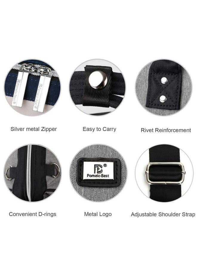 Pomelo Best Diaper Bag Tote With Stroller Straps And Changing Pad  - Image 3