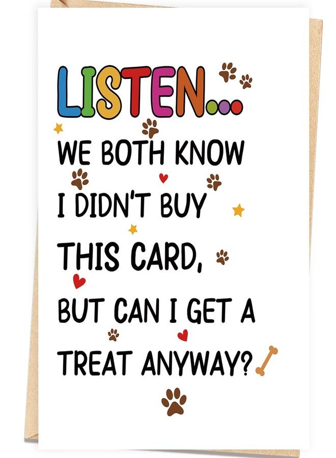 Asmallgf Dog Dad Fathers Day Card, Funny Father's Day Card Gifts from Dog, Dogs Dad Gifts for Men Him, Father's Day Dogs Decoration Gift - Image 1