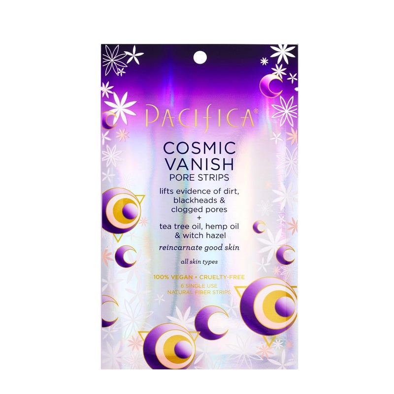 Pacifica - Blackhead Remover Strips - Cosmic Vanish - for Nose, Chin & Forehead - Deep Cleansing Nose Strips w/Instant Pore Unclogging - Oil-Free, Non-Comedogenic Use Vegan Dermatologist Tested