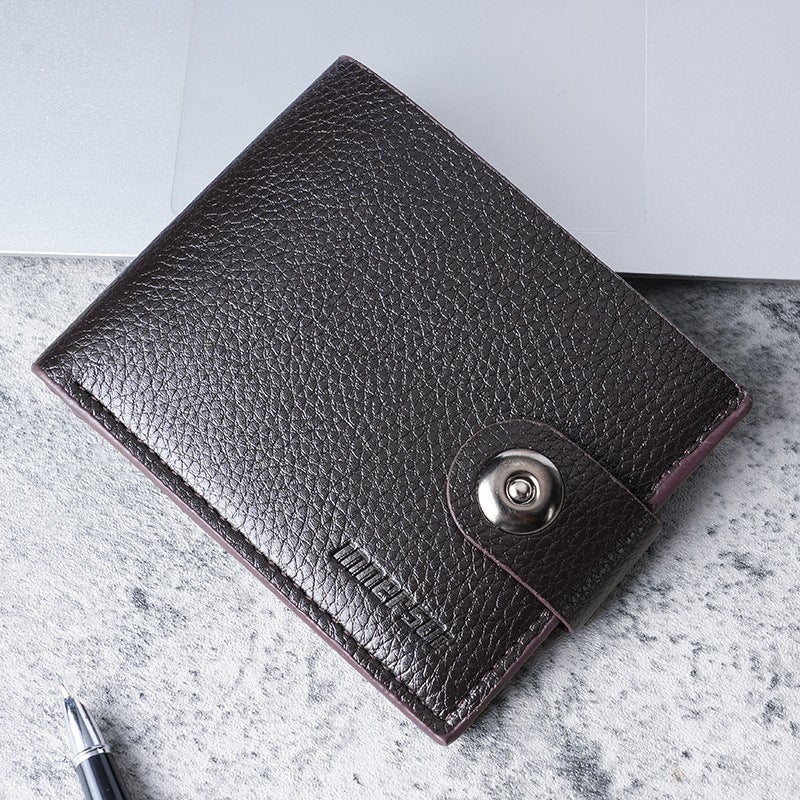 Multifunctional Solid Color PU Leather Wallet, RFID Blocking Design Portable Daily Storage Purse for Cards Cash Coin Business Use - Image 3
