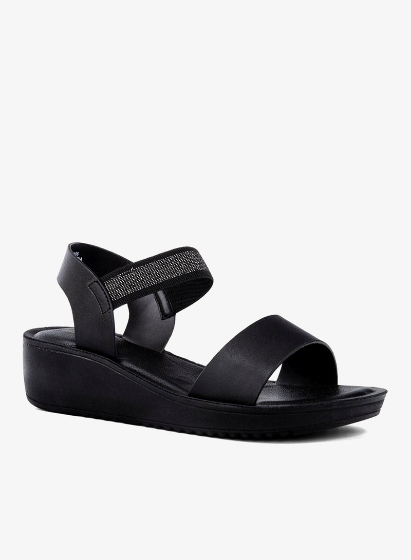 باتا صندل إسفين بحزام مرن مزخرف - Image 2