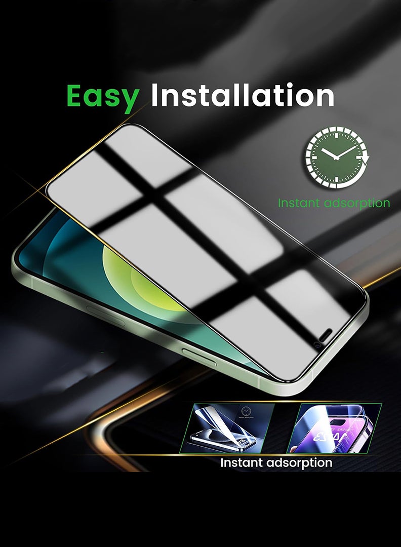 Case Up Privacy Screen Protector For Apple iPhone 17 Pro 6.3 Inch 9H Hardness Anit Spy Tempered Glass [100% Privacy Protection], Bubble Free Easy Installation, Full Coverage And Anti Scratch - Image 5