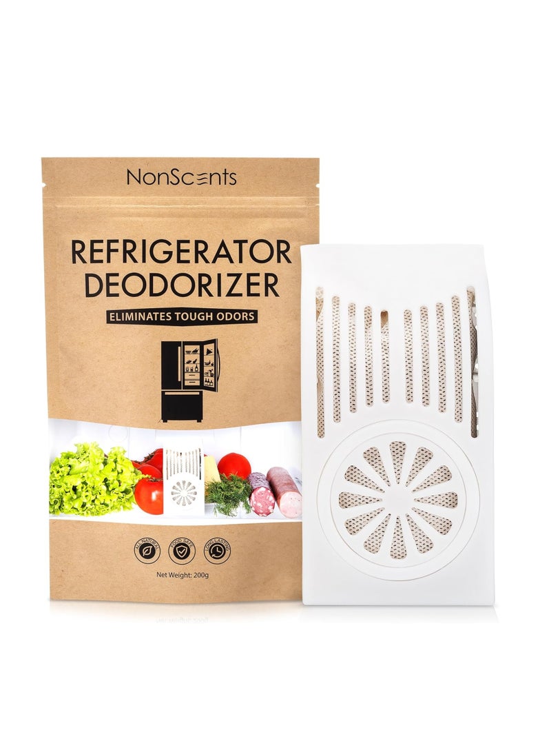 NonScents NonScents Refrigerator Deodorizer - Odor Eliminator for Fridge & Freezer - Outshines Baking Soda & Charcoal - Unscented, Long-Lasting, & Safe - Freshen Your Refrigerator & Freezer  - Image 1