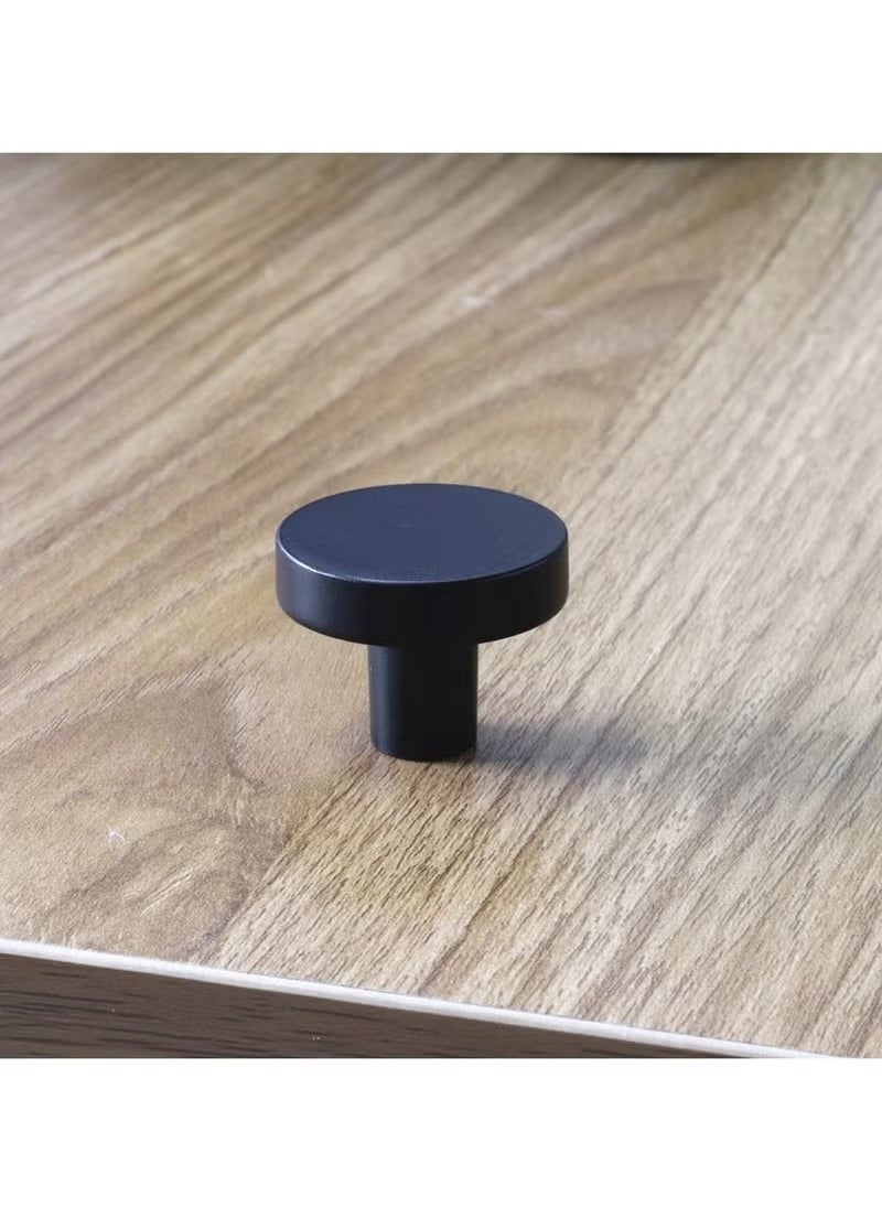 Generic 6 Pack Black Cabinet Knobs, Black Aluminum Alloy Dresser Knobs Drawer Pulls and Knobs Furniture Hardware Modern Round Knobs Black Knobs Kitchen Cabinet Door Knob for Drawer, Cupboard, Wardrobe and Furniture Decoration  - Image 4