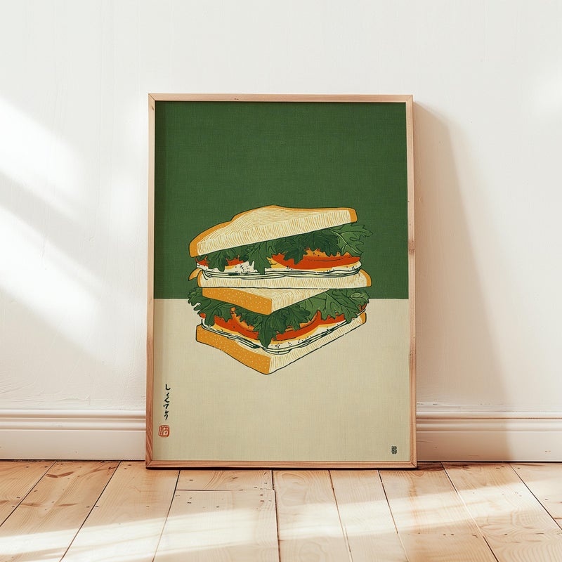 TNESSENTIAL Sandwich Stack Poster, Vintage Food Illustration Print - Image 5