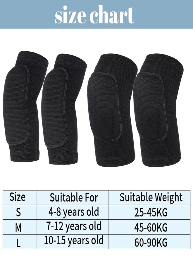 obmwang Volleyball Knee Pads and Volleyball Arm Pads Set for Kids Youth Volleyball Yoga Dance Football Basketball Running, Large - Image 2