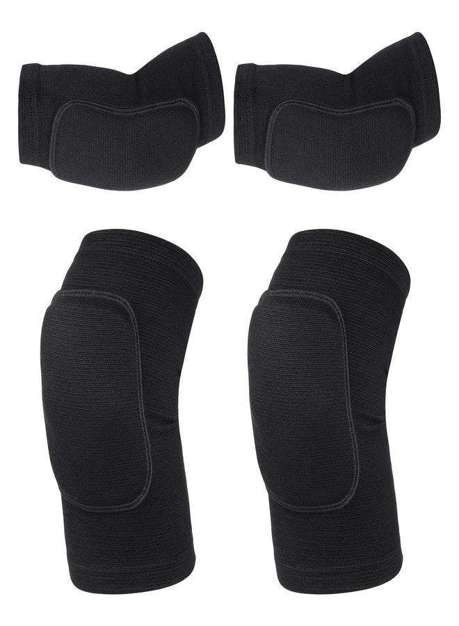 obmwang Volleyball Knee Pads and Volleyball Arm Pads Set for Kids Youth Volleyball Yoga Dance Football Basketball Running, Large - Image 1