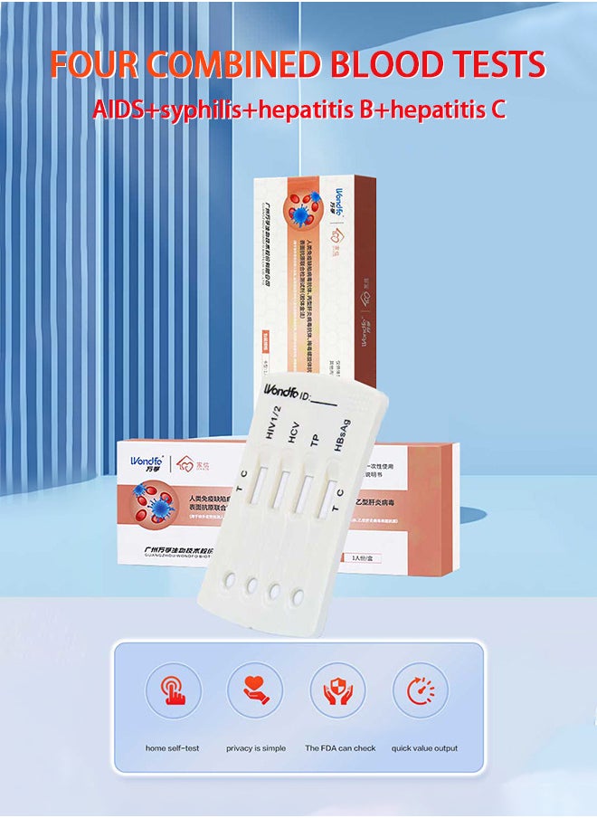 Wondfo - Test Strips 4 in 1 4th Generation STD Self-Test Antigen - Image 1