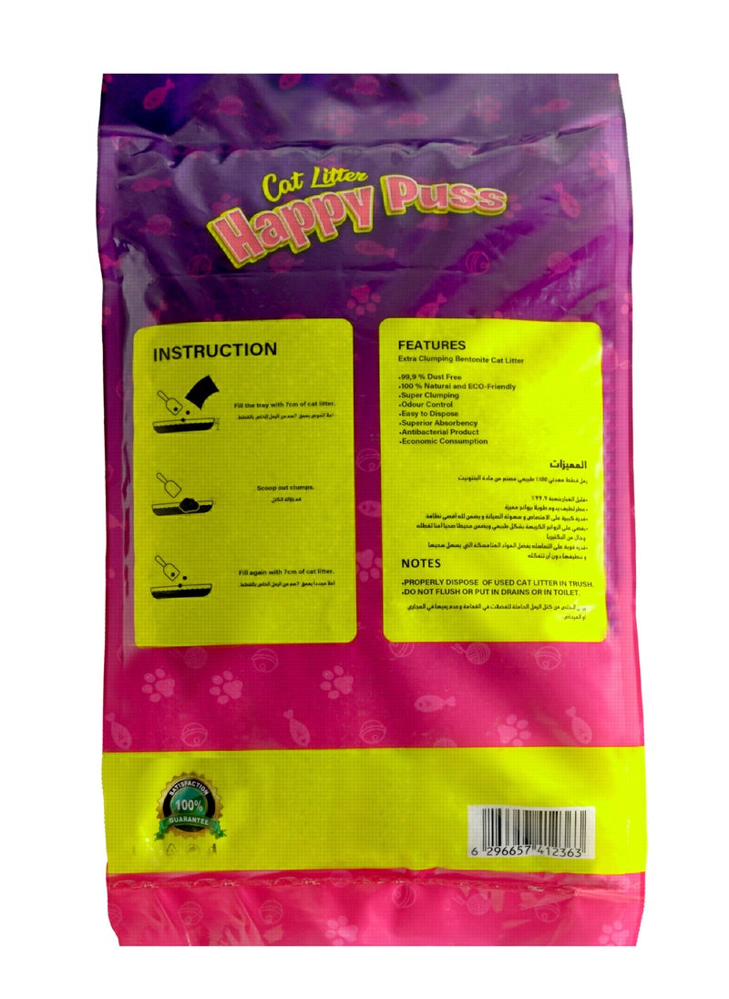 HAPPY PUSS - Happy Puss Extra Clumping Perfumed Bentonite Cat Litter 20L - Black Coffee Scent - Image 1