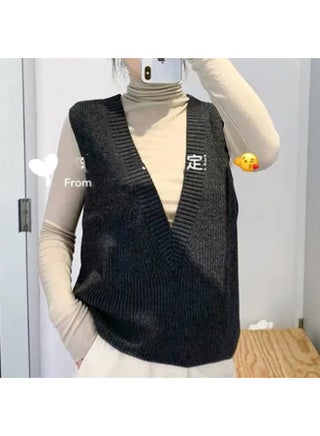 7G Flat High Quality Wool Vest Simple Loose Knitted Vest Sweater 2024 Autumn Women's Cos Style - pzsku/Z1ACBFBEFE809AA638670Z/45/1750051390/4669b1ef-3c2a-48a6-9ff3-7c88f61a64a3